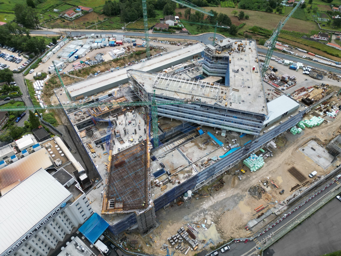 finalizada la estructura del complejo hospitalario de Montecelo